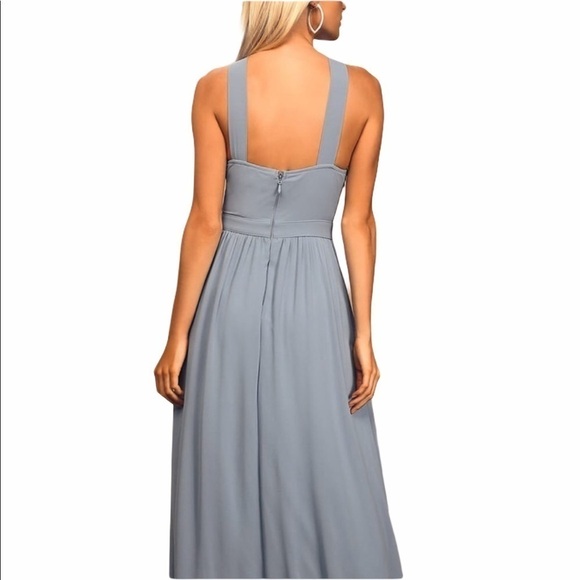 Lulu’s Taupe Georgette Halter Maxi Dress. S… - Picture 2 of 9